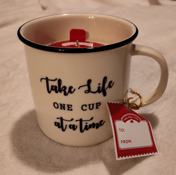 NWT! Coffee Mug Candle (Take Life One Cup At A Time) 13oz - Picture 1 of 5